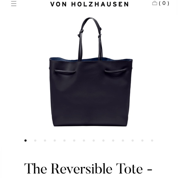 VON HOLZHAUSEN Reversible Tote in Black/Navy - Picture 5 of 7